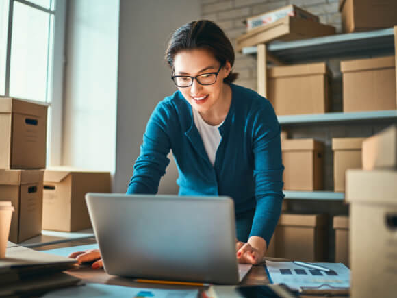 Woman on computer