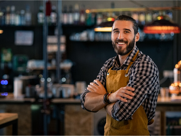 Smiling customer